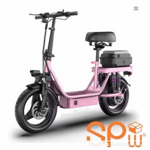 1x TOOFLY GQ8 Adult Electric Scooter 250W 48V 15Ah Foldable with Seat Pink